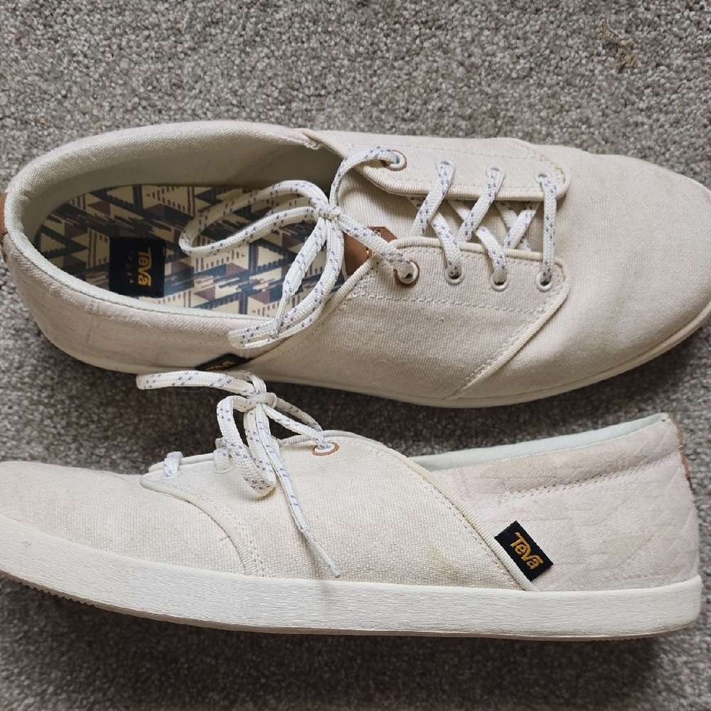 Teva Cream Canvas Sneakers